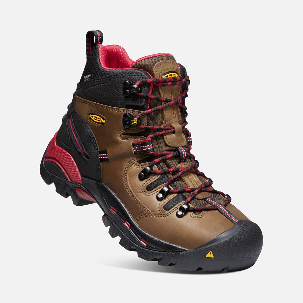 Keen Laarzen Heren Bruin/Zwart - Pittsburgh 6\" (Steel Toe) - 34809-TFWK